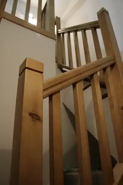 Barandilla de madera rústica