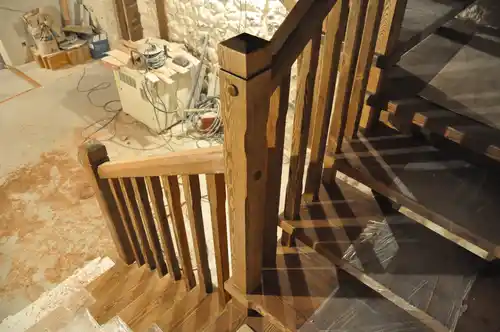 Escalera madera rústica